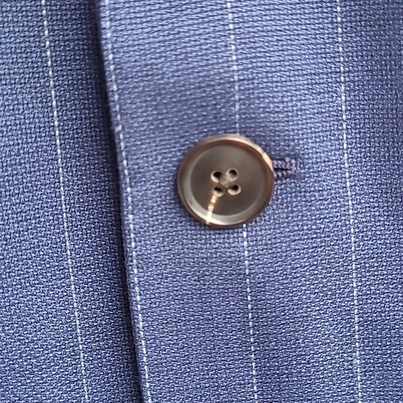 SUITSUPPLY Sienna Single Breasted INT Dark Blue Striped Wool Sz 44 R Suit Jacket